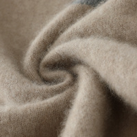 Pull en laine pure à 100 % pour homme, col rond, blocs de couleur, style décontracté chic, tricot ample pour l'automne et l'hiver