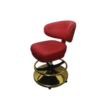 Tabouret de bar en cuir beige, chaise de casino