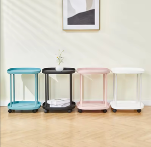 Petite table <span class=keywords><strong>d</strong></span>'appoint mobile avec roues pour meubles de maison pour bureau salon chambre à coucher-roulettes pour table basse et snack - Product Image 5