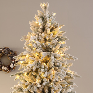 2024 New Flocking with Lights PVC+PE <strong>Snowflake</strong> Christmas <strong>Tree</strong> Christmas Decorations <strong>LED</strong> Light Christmas <strong>Tree</strong> - Product Image 2