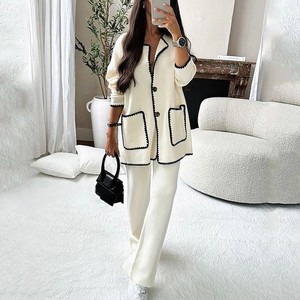 <strong>2026</strong> New Women's Eco-Friendly Polyester/<strong>Cotton</strong> Sports <strong>Wear</strong> Suit Autumn Fashion Casual Regular Fit Pure Color Two-Piece Set - Product Image 1