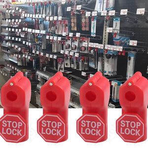 Cierres de seguridad para ganchos de pegboard de 6 mm, de plástico, en rojo, blanco y negro, para tiendas minoristas - Product Image 5