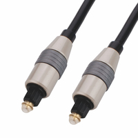 Toslink Kabel (Toslink Optische Kabel/Digitale Optische Audio Kabel) 6 Voeten Met Metalen Connectoren En Gevlochten Jas