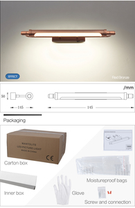 Modern Indoor Bedside <b>Wall</b>-Mounted LED Mirror Picture <b>Wall</b> <b>Light</b> with High CRI 95 White Shade for Bathroom Vanity and Hotel - Product Image 6