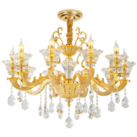 Luxe Mariage Villa Escaliers Cristal Classique Lustre Lumière pour Salon Hall Hôtel Réglable Hauteur Suspendu Suspension Lampe
