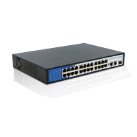 24+2+1 Unmanaged PoE Switch 24*100Mbps 2 Gigabit Uplink 1 SFP CCTV IP-Kamera NVR Überwachung 8,8GBPS Kapazität 1 Jahr Garantie