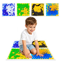 Dalles sensorielles antidérapantes en PVC pour enfants, à assembler soi-même, pour la stimulation tactile, jouets éducatifs pour le sol de jeu