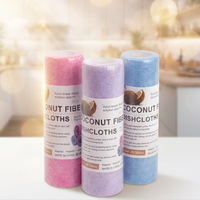 Rouleau de chiffons de nettoyage jetables pour cuisine 25*25cm/20 pièces, en non-tissé détachable, en rouleaux, en fibres de coco, pour récurer