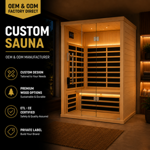 2 Person Indoor Infrared Dry with Full Glass Front, Multi-Zone Heating, LED <b>Lighting</b>, Oxygen Bar and Easy Assembly - Product Image 1