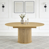 Runder Esszimmertisch Platzsparendes 4/6-Sitzer Design Esstisch Holz-Dinertisch Ausziehbar