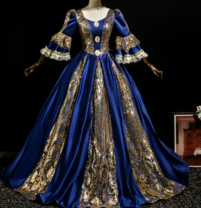 Falda Estilo Corte, Hermoso Traje Individual para Escenario, Falda Vaporosa, Vestido de Princesa, Vestido Medieval, Vestido Extranjero, Vestido Francés - Product Image 5