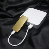 Mini briquet électrique personnalisé, corps métallique Ultra fin, coupe-vent, chargeur Usb, briquet électrique