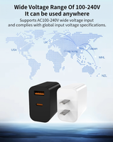 Accessoires pour téléphones mobiles : Adaptateur de voyage multifonction 20W avec prise de charge Type-C, compatible avec iPhone 17 / 16 / 15 / 14