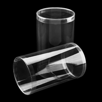 Boîte de rangement pour poupées en plastique transparent, boîte d'emballage en plastique, boîte cadeau ronde avec couvercle