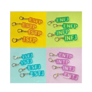 MBTI16 Type <span class=keywords><strong>Personnalité</strong></span> Porte-clés Pendentif Lettre Acrylique I Person E Person Sac à Dos Pendentif - Product Image 2