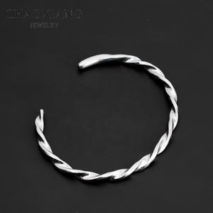 Bracelets Manchette Géométriques Simples en Acier Inoxydable, Bijoux de Mode, Fournisseur de Bracelets Croissants Torsadés - Product Image 5