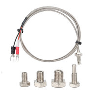 Thermocouple de type K à vis, capteur de température 1200°C avec fil de connexion 1M 1,5M 2M 3 mètres