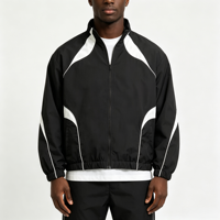 Blouson bomber imperméable 100% nylon, patchwork contrasté, coupe-vent, techwear urbain, streetwear, blouson bomber imperméable pour homme