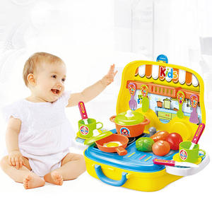 Jeu de cuisine éducatif précoce pour enfants, kit de cuisine simulée en valise portable, jouets de cuisine d'imitation pour enfants - Product Image 2
