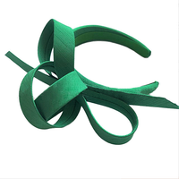 Bando busa wanita, hiasan kepala spons warna Solid Derby Fashion Fascinator