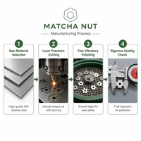 Dingyue – Perles multifonctionnelles en acier inoxydable 304, idéales pour les perles de matcha, accessoire pour les outils de préparation du café et du matcha.