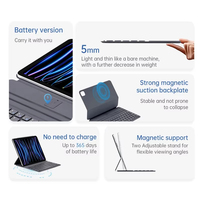 Étui clavier magnétique avec deux angles de vision, clavier folio magique pour iPad 10e et 11e génération, 10,9 pouces, coque clavier folio intelligente