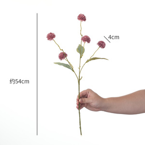 Fleurs d'hortensia artificielles Plain Realm en plastique et tissu, mini-boules à 5 têtes, pour décoration intérieure et accessoires de mariage - Product Image 5