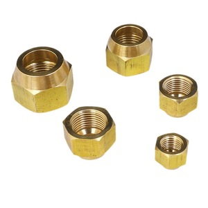Imperial Metric All Size Brass Flare Nuts for Air Conditioner <strong>Compressor</strong> Plumbing Part Copper Tube Connecting Pipe Joint Fitting