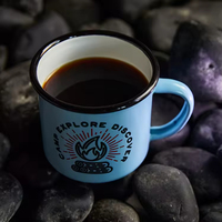 Mug de camping blanc 500 ml, mug en émail, logo personnalisé