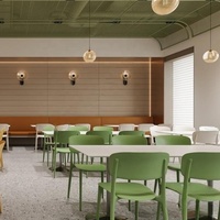 Vente en gros OEM ODM : Ensemble de mobilier commercial pour restauration, cafétéria et restaurant, incluant tables et chaises de salle à manger, et mobilier de stand de restauration avec sièges pour petit-déjeuner