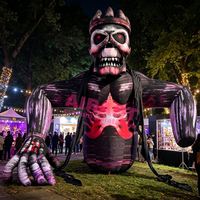 Démon gonflable, ange déchu gonflable d'Halloween, gonflables sur le thème de l'horreur, grande buste gonflable de démon de la lave pour parc à thème