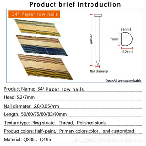 Clous de finition Q235 à tige lisse et pointe acérée, longueur personnalisée, pour meubles en bois, modèle DL-006 - Product Image 5