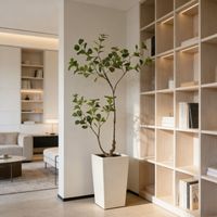 Décoration intérieure la plus populaire : Arbre Ficus en plastique de 90 cm, décoration d'angle pour la maison, le bureau, l'hôtel, plantes artificielles en pot Ficus