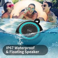 Haut-parleur de douche étanche 5.3, mini haut-parleur sans fil portable IPX7 avec clip pour salle de bain, voyage, plage, vente en gros
