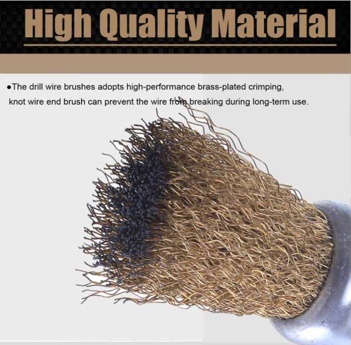 0.25 Inch Hex Shank Fine Crimped Wire End Brush 12500 RPM