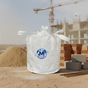 أكياس FIBC مسطحة متينة وقابلة للتنفس مع فوهة تحميل، مصنوعة من البولي بروبيلين البكر القابل لإعادة التدوير للحبوب الزراعية والخدمات اللوجستية (500 كجم-1000 كجم) - Product Image 1