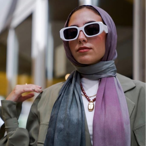 Premium Ombre Water Print Modal Hijab Soft Comfort Transpirable Ligero Tejido Modal Chal Ready Ship Gradient para musulmanes - Product Image 4