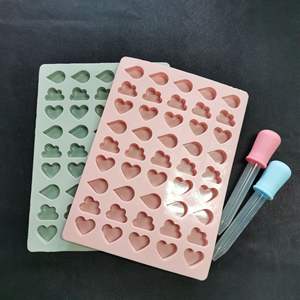 Nuevo Molde de Silicona para Caramelos de Gelatina y Gomitas con Forma de Corazón y Nube, 45 Cavidades, Grado Alimenticio - Product Image 2