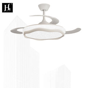 Ventilador de Techo LED Moderno con Control Remoto, Diseño Invisible Creativo con Ondas, Motor de CC de Aluminio para Sala de Estar, Protección Ocular - Product Image 3