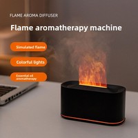 Nouveau diffuseur d'aromathérapie et humidificateur à flamme colorée transfrontalier en gros pour usage domestique, diffuseur à flamme créatif