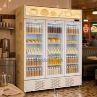 Réfrigérateur vertical commercial à porte unique pour boissons, refroidissement direct par ventilateur, étagères réglables, serrure de porte