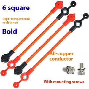 Saf bakır kalınlaşmış 6 kare telli pil bağlantı kablosu elektrikli araçlar için PVC için 48V 84V kurşun-asit serisi - Product Image 1