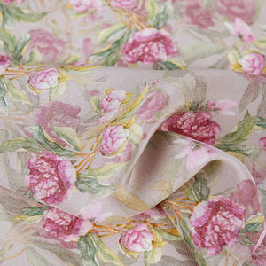 Mousseline de soie, tissu imprimé par rose, 6MM, pour soie, Kaftan, <span class=keywords><strong>prix</strong></span> vente en gros, - Product Image 4