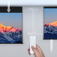Écran de projection motorisé SCREEN PRO Anti Laser Speckle 3C gris, écran 3D Ultra HD ALR, montage mural/plafond, tensionnement par languettes