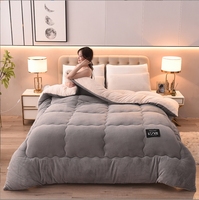 Meilleure Vente Couverture/Couette/Édredon/Plaid Double Face Personnalisé 2 Couches en Microfibre Épaisse Sherpa et Velours Chaud/Confortable pour la Maison