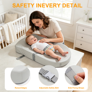 Tapis <span class=keywords><strong>à</strong></span> <span class=keywords><strong>langer</strong></span> imperméable toutes saisons avec couverture polaire amovible, matelas doux pour bébé pour <span class=keywords><strong>table</strong></span> de nurserie - Product Image 5
