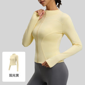 Chaqueta Deportiva para Mujer Estilo Europeo Americano, Otoño Invierno, para Yoga, con Bolsillo con Cremallera, Diseño Transpirable, para Correr, Fitness, Cardigan - Product Image 6