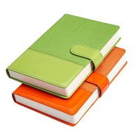 Cahier planificateur en cuir personnalisable série 'Spot' A5 360 pages épaissies 100 feuilles épissage boucle imprimé Logo promotionnel