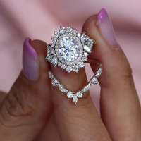 Bagues élégantes pour femmes Noble Lady bijoux en laiton Zircon brillant accessoires de luxe pour la cérémonie d'anniversaire de fiançailles
