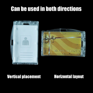 <span class=keywords><strong>Porte</strong></span>-cartes vertical en plastique dur PC entièrement transparent robuste et durable avec extracteur de cartes - Product Image 5